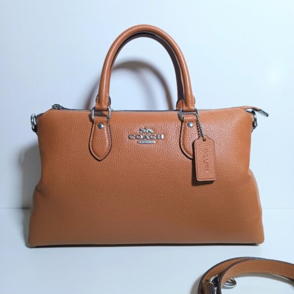 SOLD Coach Georgia Satchel Bag Light Saddle CBM11 - Picture 5 of 9